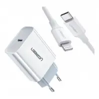 Зарядний пристрій Ugreen CD137 Type-C PD 20W Charger (White) (60450)