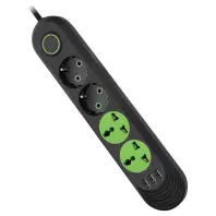 Мережевий фільтр живлення Voltronic F01U, 2роз EU + 2роз Universal, 3*USB Black (F01U-Black) Мережевий фільтр живлення Voltronic F01U, 2роз EU + 2роз Universal, 3*USB Black (F01U-Black)