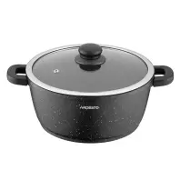 Каструля Ardesto Gemini Anzio скляна кришка 24 см 4,4 л чорна (AR2424GE) Каструля Ardesto Gemini Anzio скляна кришка 24 см 4,4 л чорна (AR2424GE)