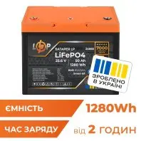 Батарея LiFePo4 LogicPower LiFePO4 25.6V - 50 Ah (24666)