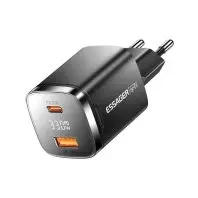 Зарядний пристрій 1xUSB-C + 1xUSB 33W GaN black Essager (ECT33W-GMB01-Z) Зарядний пристрій 1xUSB-C + 1xUSB 33W GaN black Essager (ECT33W-GMB01-Z)