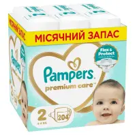 Підгузки Pampers Premium Care Розмір 2 (4-8 кг) 204 шт (8006530223669) Підгузки Pampers Premium Care Розмір 2 (4-8 кг) 204 шт (8006530223669)