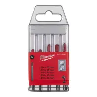 Набір свердл Milwaukee по склу та плитці GENII 1x4x50, 1x5x50, 2x6x60, 1x8x60, 5 шт (4932479948) Набір свердл Milwaukee по склу та плитці GENII 1x4x50, 1x5x50, 2x6x60, 1x8x60, 5 шт (4932479948)