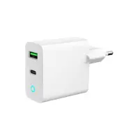 Зарядний пристрій Gembird 1xUSB-A + 1 Type-C (PD20Вт + QC3.0 18Вт) white (TA-UC-PDQC20L-W-01)