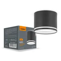 Світильник Videx під лампу GX53 накладний Чорний (VL-SPF35A-B) Світильник Videx під лампу GX53 накладний Чорний (VL-SPF35A-B)