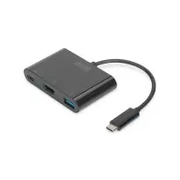 Перехідник USB-C to HDMA 2xUSB Digitus (DA-70855) Перехідник USB-C to HDMA 2xUSB Digitus (DA-70855)