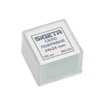 Аксесуар до мікроскопів Sigeta Покривне скло 24x24 мм (100 шт) (65193)