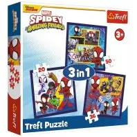 Пазл Trefl Marvel Команда Спайді та динозаври 3 в 1 (5900511348927)