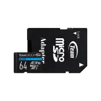 FLASH пам'ять Team Elite A1 Micro SDXC 64GB with adapter  (TEAUSDX64GIV30A103)