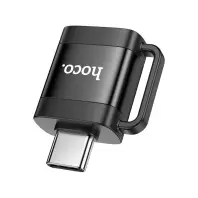 Перехідник UA31C USB-C M to USB F OTG Black HOCO (6942007628129) Перехідник UA31C USB-C M to USB F OTG Black HOCO (6942007628129)