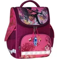 Портфель Bagland з ліхтариками Успіх 12 л. малиновий 389 (00551703) (80213700)