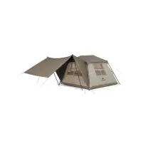Намет Naturehike з навісом Village CNK2300ZP022 коричневий великий (6976023920189)