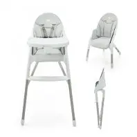 Стілець для годування Kinderkraft Dinnly Grey (5902533926558)