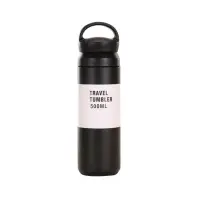 Термос Merlion Travel Tumbler 350 мл, подвійна кришка з ручкою, чорний (SUS304-350Black) Термос Merlion Travel Tumbler 350 мл, подвійна кришка з ручкою, чорний (SUS304-350Black)