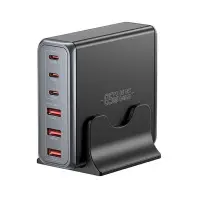 Зарядний пристрій Essager 3xUSB-C + 3xUSB-A 85W GaN black (EZC85W-SXB0G-Z) Зарядний пристрій Essager 3xUSB-C + 3xUSB-A 85W GaN black (EZC85W-SXB0G-Z)
