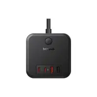 Мережевий фільтр Baseus PowerCombo Cube Power Strip 3/1.5m Black  (E00066400117-00)