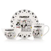 Комплект посуду Ardesto Family, 3 предмети, порцеляна (AR3457DS)