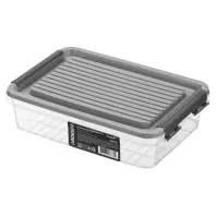 Харчовий контейнер Ardesto Fresh 1.8л, пластик, прямокутна, сірий (AR1305R)