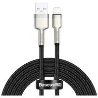 Кабель Baseus Cafule Series Metal 2.4A AM / Lightning 2m Black (CALJK-B01) Кабель Baseus Cafule Series Metal 2.4A AM / Lightning 2m Black (CALJK-B01)