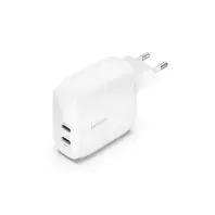 Зарядний пристрій Belkin 30W 2хUSB-С PD PPS white (WCB010VFWH)