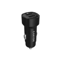 Автомобільний зарядний пристрій Canyon OnDrive 24 24W Black (CNE-CCABR2AA)