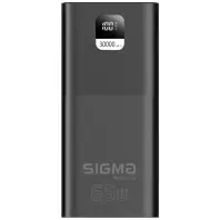 Батарея універсальна Sigma X-power SI30A6QLX 30000mAh, PD/65W, LED, cable 100w, black (4827798835111)