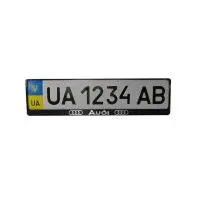 Рамка номерного знака CarLife з пластик об'ємними літерами AUDI (2шт) (24-001) Рамка номерного знака CarLife з пластик об'ємними літерами AUDI (2шт) (24-001)