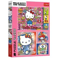 Пазл Trefl Hello Kitty Вітаю Кітті та друзів 2х200 елементів (5900511133363)