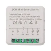 Автоматичний вимикач TUYA Wifi 16A 2-канальный (HS084028)