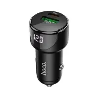 Зарядний пристрій HOCO 1xUSB-C PD20W + 1xUSB QC3.0 car adapter Z42 black (6931474742544)