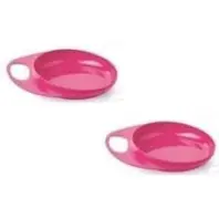 Тарілка дитяча Nuvita Easy Eating дрібна 2 шт. рожева (NV8451Pink) Тарілка дитяча Nuvita Easy Eating дрібна 2 шт. рожева (NV8451Pink)