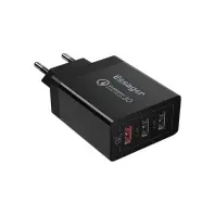 Зарядний пристрій Essager Fangbo QC3.0 Black (ECTQC3-FBB01) Зарядний пристрій Essager Fangbo QC3.0 Black (ECTQC3-FBB01)