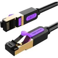 Патч-корд 10м, S/FTP cat 7 RJ-45 black Vention (ICDBL) Патч-корд 10м, S/FTP cat 7 RJ-45 black Vention (ICDBL)