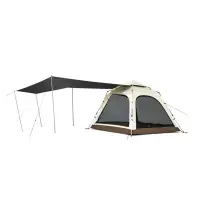 Намет Naturehike тримісний автоматичний із тентом Ango CNK2550WS01 L, коричневий (6975641887799)