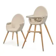 Стілець для годування Kinderkraft 2 в 1 Fini 2 Beige (5902533924493)