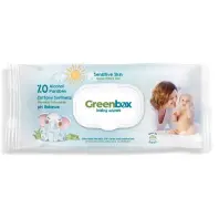 Дитячі вологі серветки Greenbox з клапоном 120 шт (8680131208296)