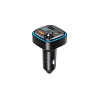FM модулятор XO BCC08 автомобільний зарядний пристрій MP3/PD/2USB/3,1A Чорни (XO-BCC08)
