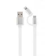 Дата кабель USB 2.0 AM to Lightning/Micro 1.0m Cablexpert (CC-USB2-AM8PmB-1M-SV) Дата кабель USB 2.0 AM to Lightning/Micro 1.0m Cablexpert (CC-USB2-AM8PmB-1M-SV)