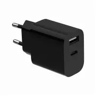 Зарядний пристрій Gembird 1xUSB-C + 1xUSB 12W black (TA-UC-2AC12-01-BK) Зарядний пристрій Gembird 1xUSB-C + 1xUSB 12W black (TA-UC-2AC12-01-BK)