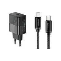 Зарядний пристрій Essager USB-C PD30W + cable USB-C to USB-C 60W black (E30JSB1-SYTT1-T) Зарядний пристрій Essager USB-C PD30W + cable USB-C to USB-C 60W black (E30JSB1-SYTT1-T)