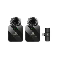 Мікрофон Puluz для телефону приймач Type-C і два мікрофони Black (PU648B) Мікрофон Puluz для телефону приймач Type-C і два мікрофони Black (PU648B)