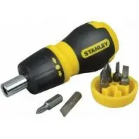 Викрутка Stanley Multibit Stubby, реверсивна, з 6 змінними бітами (0-66-358)
