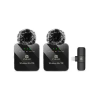 Мікрофон Puluz для iPhone/iPad 8-контактний приймач і два мікрофони Black (PU647B) Мікрофон Puluz для iPhone/iPad 8-контактний приймач і два мікрофони Black (PU647B)
