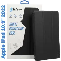 Чохол до планшета BeCover Tri Fold Soft TPU mount Apple Pencil Apple iPad 10.9" 2022 Black (708459) Чохол до планшета BeCover Tri Fold Soft TPU mount Apple Pencil Apple iPad 10.9" 2022 Black (708459)