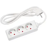Мережевий подовжувач Delux G3J 1.5м, 3 роз. з заземленням white (90021621) Мережевий подовжувач Delux G3J 1.5м, 3 роз. з заземленням white (90021621)