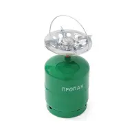 Побутовий газовий балон Voltronic GL-7.2 3кг (7,2л) + пальник 20354 Green (GB/GL-7.2G)