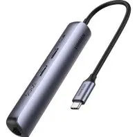 Концентратор Ugreen USB3.0 Type-C to HDMI 4K30Hz/USB 3.0x2/RJ45/PD CM418 (10919) Концентратор Ugreen USB3.0 Type-C to HDMI 4K30Hz/USB 3.0x2/RJ45/PD CM418 (10919)