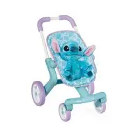Коляска для ляльок Smoby Стіч. Прогулянка, з поворотними колесами та м'якою іграшкою (7600251225)