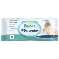 Дитячі вологі серветки Pampers 99 Water, 60 шт (8006530116558)