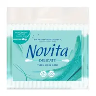 Ватні палички Novita Delicate в поліетиленовому пакеті 200 шт. (4823071615913)